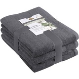 Gözze Handtuch Set Lucia, Frottier (6-St) - Frottier-Set, 2 Handtücher (50 x 100 cm), 2 Duschtücher (70 x 140 cm) und 2 Gästetücher (30 x 50 cm), 100% Baumwolle, 480 g/m2 - Anthrazit