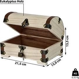 Cepewa Holztruhe 21,5 x 15 x 13,5 cm 1-tlg. braun