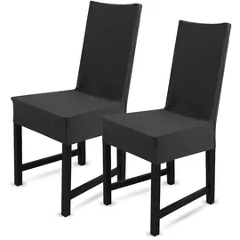 BestLivings Stuhlhusse Baumwolle Schwarz 2er Pack