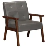 vidaXL Sessel Grau Leder 56,8 x 74 x 69,6 cm Grau