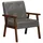 vidaXL Sessel Grau Leder 56,8 x 74 x 69,6 cm Grau