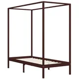 vidaXL Himmelbett-Gestell Dunkelbraun Massivholz Kiefer 90 x 200 cm617274