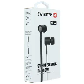Swissten Earbuds Rainbow YS-D2 Stereo-Headset mit Mikrofon - Schwarz
