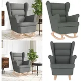 Vidaxl - Schaukelsessel Dunkelgrau 74x90x102 cm Stoff