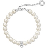 Thomas Sabo Damen Charm-Armband Süßwasser Zuchtperle Charm Club X0225-082-14-L18,5v