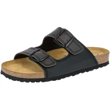 LICO Bioline Man SOFT Herren Pantoletten, Schwarz/ Braun, 41