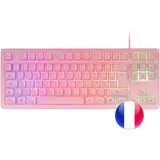 Mars Gaming MARSGAMING MCP-RGB3, Pack Gaming-Tastatur Fixed RGB + Gaming-Maus RGB Flow 3200 DPI + Headset Over-Ear RGB + XXL Mousepad, Pink, Französische Sprache