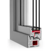 Kunststoff-Alu Balkontür, aluplast, TwinSet neo MD, 510x1760 mm, 1-teilig festverglast, online nach Maß