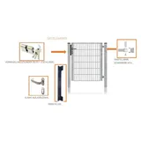 Fischer und Adamek Fa-Bausysteme Gartentor halb Rahmen Verzinkt 920 x 800 mm
