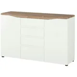 Sconto Kommode 140 x 88 x 40 cm Weiß