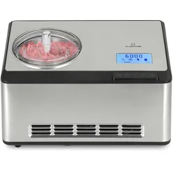 Klarstein Dolce Bacio Smart Eiscremebereiter Yogurtmaker Kompressor 2 Liter WiFi Touch EdelstahlSilber-Metallic
