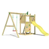 Jungle Gym Spielturm Jungle Gym mit Schaukel und Rutsche Gelb/Grün