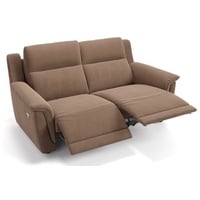 Sofanella 2-Sitzer Stoff Malito, Relaxsofa, Designsofa, Designer Couch, Italienisches Sofa, 2er Sofa braun