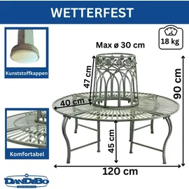 DanDiBo Ambiente Baumbank Ø 120 cm Grau