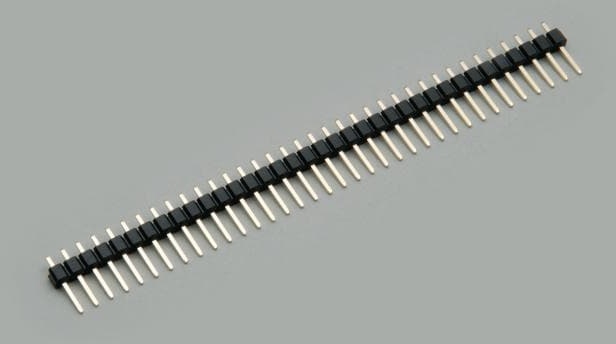 BKL Electronic Stiftleiste (Standard) Anzahl Reihen: 1 Polzahl je Reihe: 3 10120, Elektronikkabel + Stecker, Schwarz, Silber