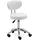 Physa Rollhocker mit Rückenlehne Friseurhocker Kosmetikhocker 71 - 83 cm 150 kg weiß