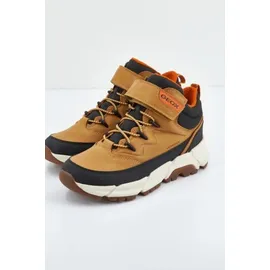 GEOX FLEXYPER Plus Boy Ankle Boot, DK Yellow/Black, 33