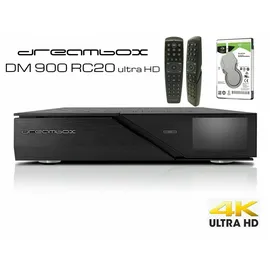 DreamBox DM900 RC20 UHD 4K 1x DVB-S2 FBC Twin Tuner 2TB HDD E2 Linux PVR Receiver