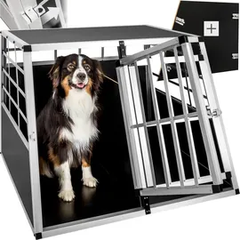 Tectake Hundetransportbox doppel 90,00 cm x 69,50 cm Schwarz