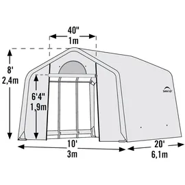 ShelterLogic Foliengewächshaus 18,3 m2