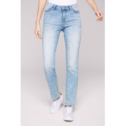 SOCCX Regular-fit-Jeans mit Bleaching-Effekten blau 26