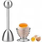 QHFlashbuy Eieröffner Stainless Steel,2 Pcs Shell Opener Egg Topper Cutter,Edelstahl Eierköpfer Testsieger für Gekochte Eier,Küchenwerkzeug,Eieröffner Eierschale Cutter für Harte Weich Gekochte Eier