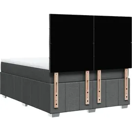 vidaXL Boxspringbett 140 x 200 cm Dunkelgrau