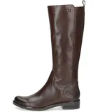 CAPRICE Comfort Damen Sneaker flach aus Leder Mehrweite H, Schwarz (Black Comb), 37 EU