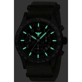 KHS Herren-Solaruhr Platoon Chronograph Natoband Grau