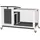PawHut Kleintierstall mit Freilaufgehege 92 x 52 x 67 cm grau
