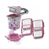 Genius Gemüseschneider Nicer Dicer Quick, 5 in 1 Multischneider, austauschbaren Messereinsätzen lila