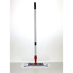 CleanSV MopSet 50 cm 3 teilig, Wischset Putzset: Mophalter, Baumwollmop Wischmop und Teleskopstiehl