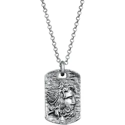 KUZZOI Herren Platte Münze Strukturiert 925 Silber 55 