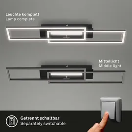Briloner LED Deckenleuchte 1 eckig schwarz