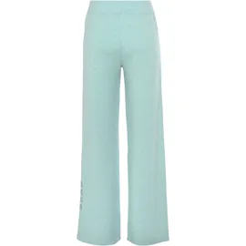 ELBSAND Strickhose ELBSAND, Damen, Gr. 40/42, N-Gr, blau (türkis), Obermaterial: 50% Viskose, 28% Polyester, 22% Nylon, meliert, unifarben, lässig geschnitten lang, Hosen, mit weitem Bein und eingestricktem Logo, Loungewear