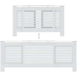 vidaXL MDF Heizkörperverkleidung Weiß 205 cm