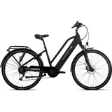 Saxonette E-Bike »Deluxe Sport Lady«, 9 Gang, Shimano, Alivio, Mittelmotor 250 W, 20698256-50 schwarz matt) E-Bikes