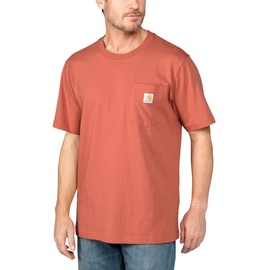 CARHARTT Relaxed Fit Heavyweight K87 Pocket T-Shirt, braun, Größe XS