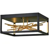 Licht-Erlebnisse Deckenlampe VALIA Schwarz Gold Stahl 1x LED 8W LE121422