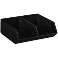 Relaxdays Schreibtischorganizer Holz 35 cm x 12,5 cm x 31 cm Anthrazit 2 St.