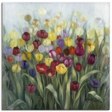 ARTland Leinwandbild, Tulpenwiese II«, Größe: 70x70 cm