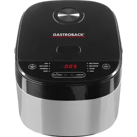 GASTROBACK Multifunktionaler Reiskocher Schwarz/Metall 5 l