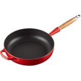 Le Creuset Signature Sautépfanne 28 cm kirschrot mit Holzgriff