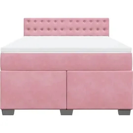 vidaXL Boxspringbett 140 x 200 cm Rosa