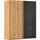 Rauch Schwebetürenschrank SCALE-WOOD 181 x 223 x 68 cm Schwarz