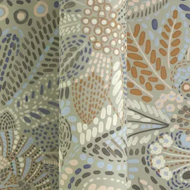 A.S. Création Cuba II Ethno Floral Jungle 0,53 m x 10 m grau 780255
