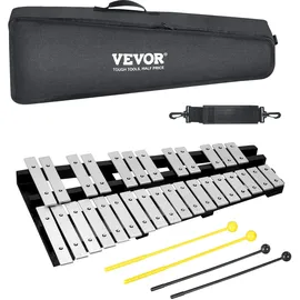 Vevor Glockenspiel-Xylophon-Set mit 30 Tönen, Schlaginstrument mit Schlägeln, Trommelstöcken und Tragetasche, professionelles Glockenspiel-Xylophon-Schlaginstrumentenset für Schüler und Erwachsene