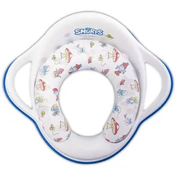 Lorelli Toilettensitz Smurfs mit Handgriffen weich gepolstert ergonomische Form weiß
