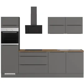 Impuls Küchen Küchenzeile 280 cm Grafit