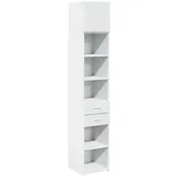 vidaXL Hochschrank Schmal Weiß 40x42,5x225 cm Holzwerkstoff - Weiß